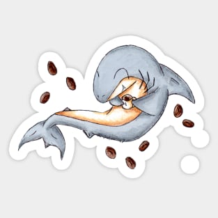 Coffee Shark Sticker